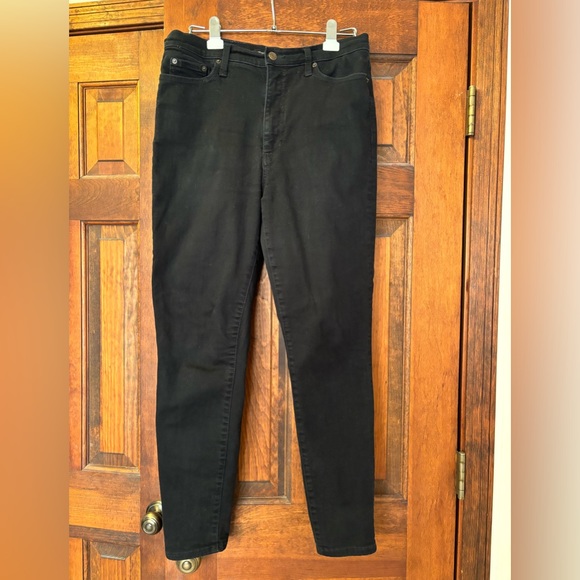 Banana Republic Skinny High Rise Black Jeans 31/12 - Picture 1 of 4